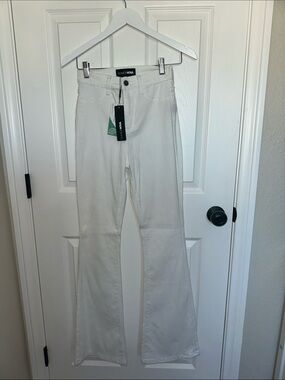 Fashion Nova White Flare Jeans NWT
